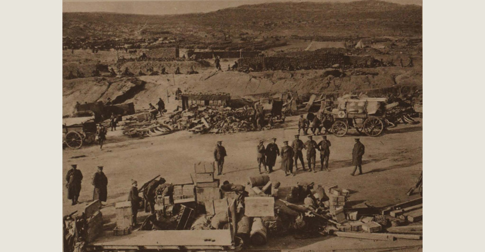 A scene on the west beach at Suvla Bay two days before the evacuation