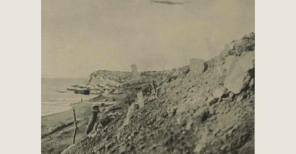 Graves of British soldiers near Cape Helles