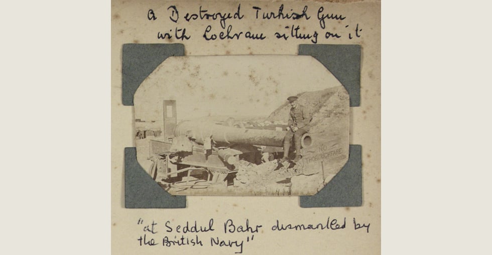 A destroyed Turkish gun