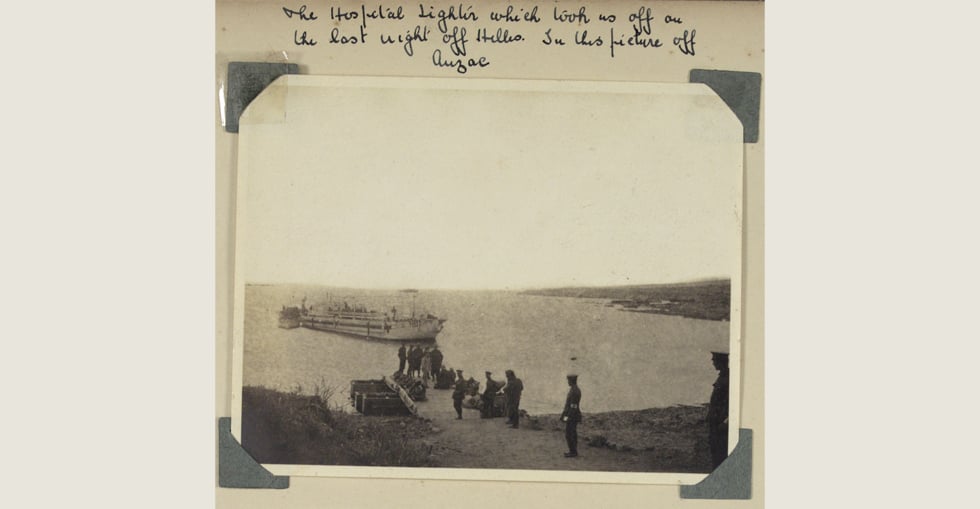 The hospital lighter off Anzac cove