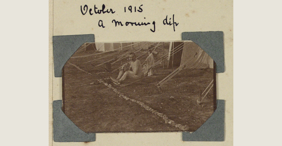 A morning dip in October 1915