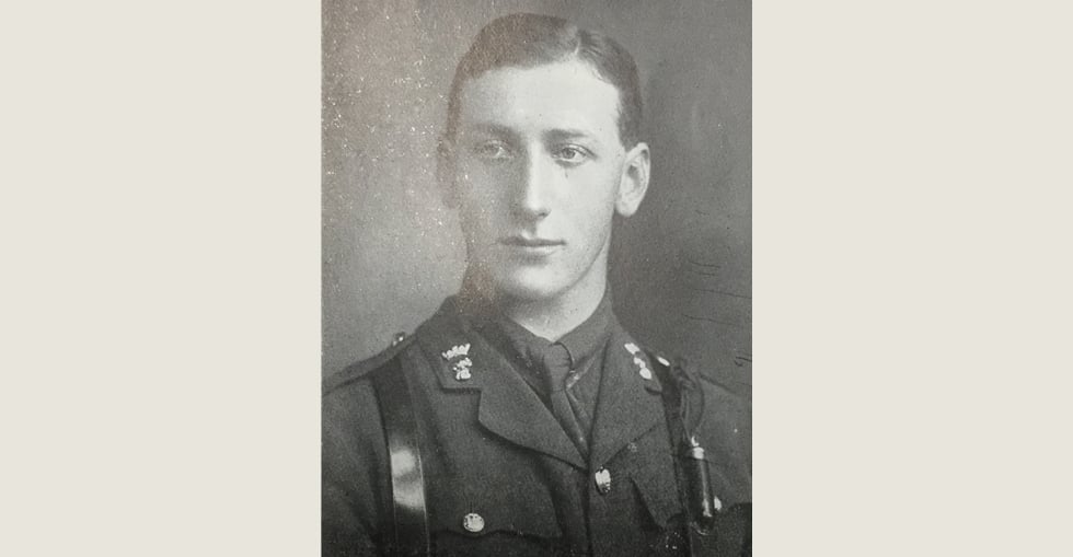 Lieutenant John Hartley Schute, 6th Battalion Royal Irish Fusiliers who died on 15 August in the Dardanelles.