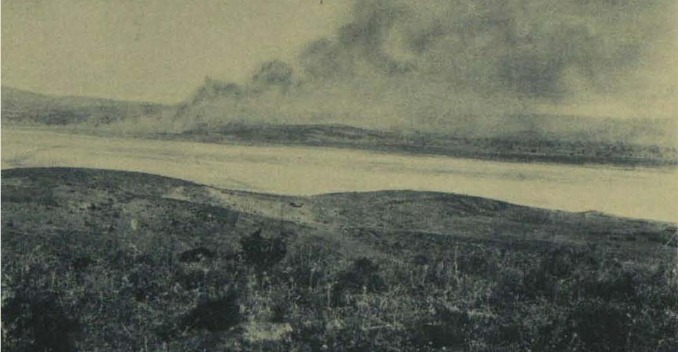 After landing at Suvla Bay: The bombardment of Anafarta across the Salt Lake