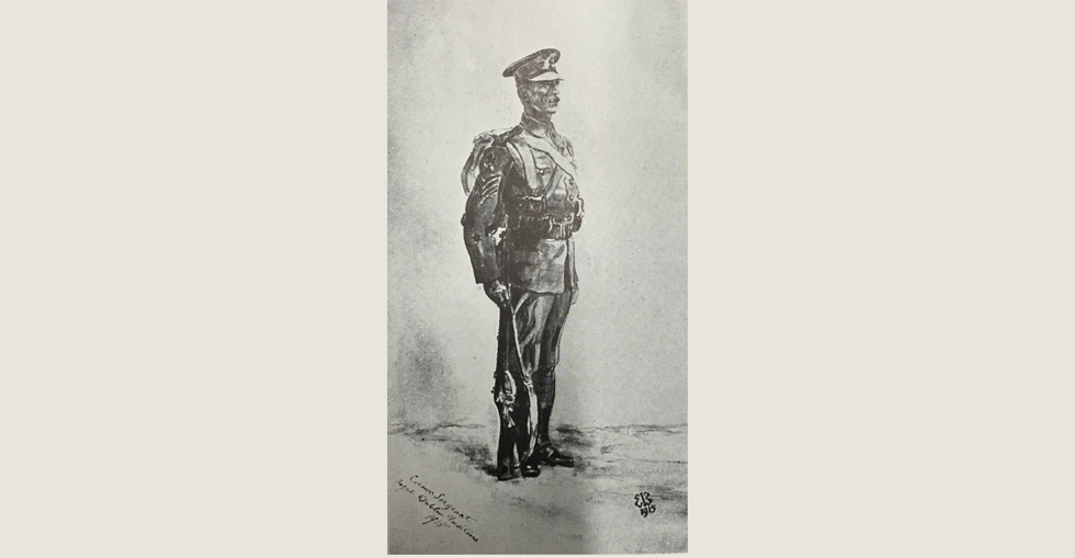 Study of a Royal Dublin Fusilier, painted and presented by Lady Butler