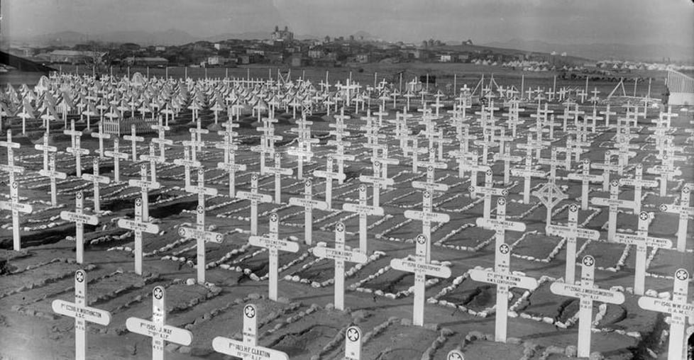 Unmarked graves at Gallipoli