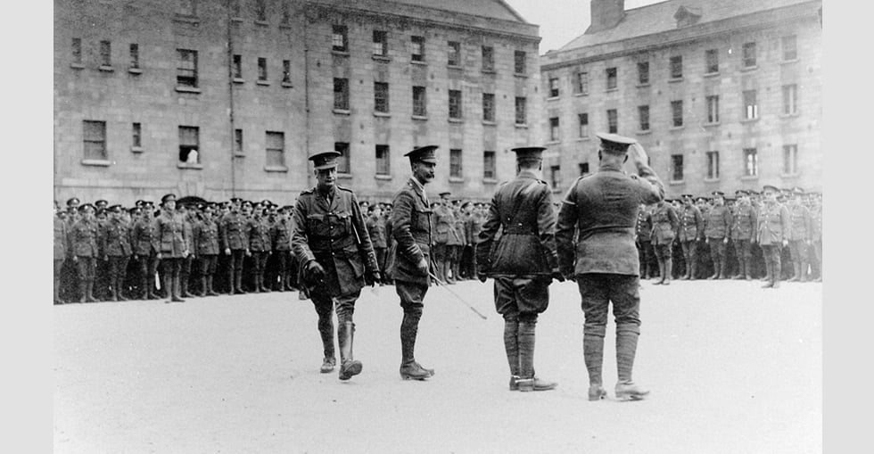 Officers in the parade square