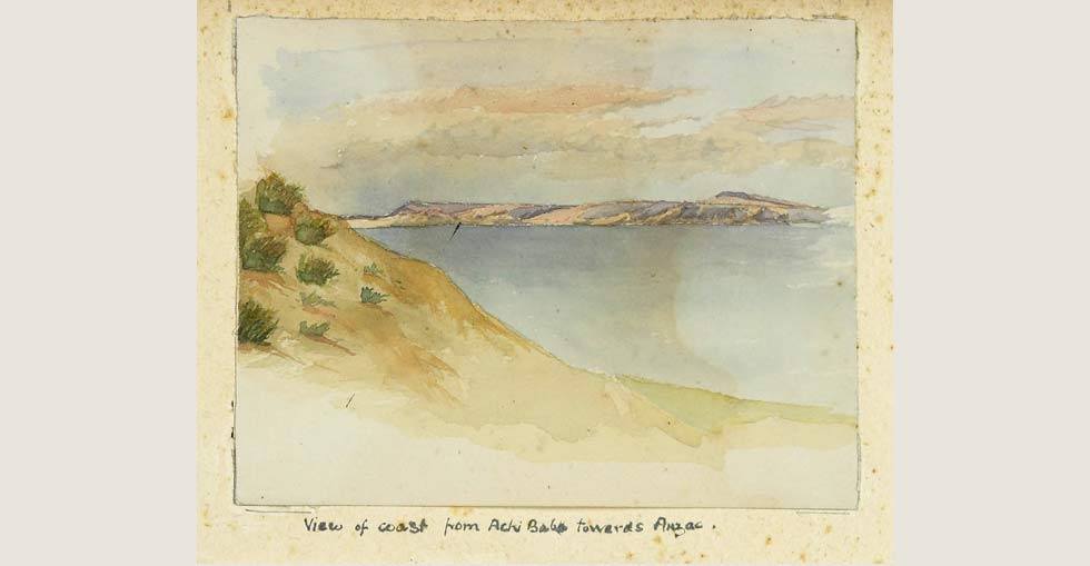 View of coast from Achi Baba towards Anzac