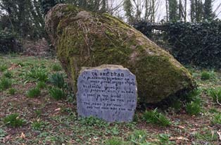 Memorial stone at the Ledwidge House, Slane, Co. Meath